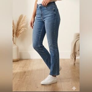 R Jeans Petites High Rise Blue Denim W 15" R 9.5" I 27.5" Stretch